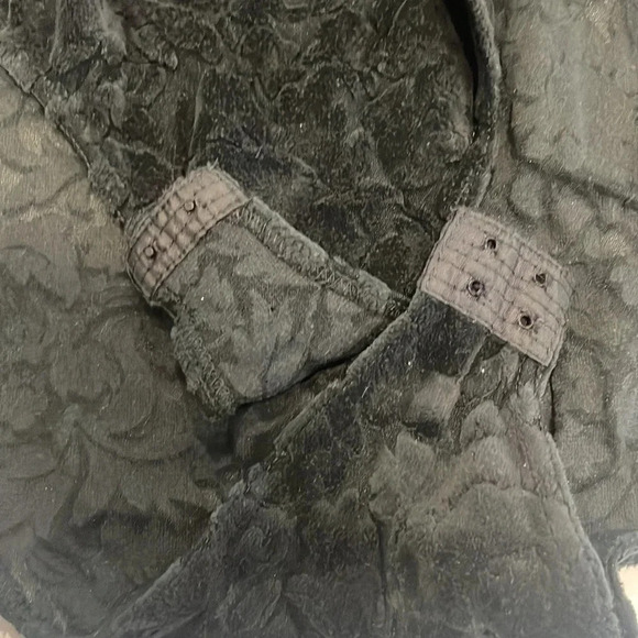 Linda Allard Ellen Tracy size 12 crushed velvet and sheer bodysuit - Picture 4 of 6